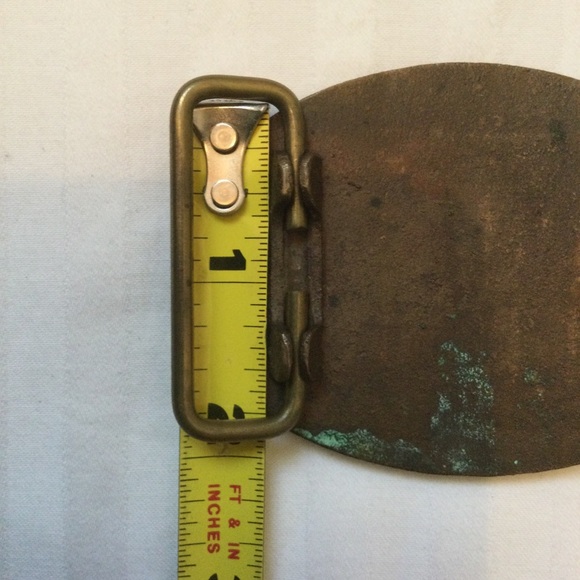 Vintage WKY AM 930 Radio Solid Brass Belt Buckle - Picture 5 of 6